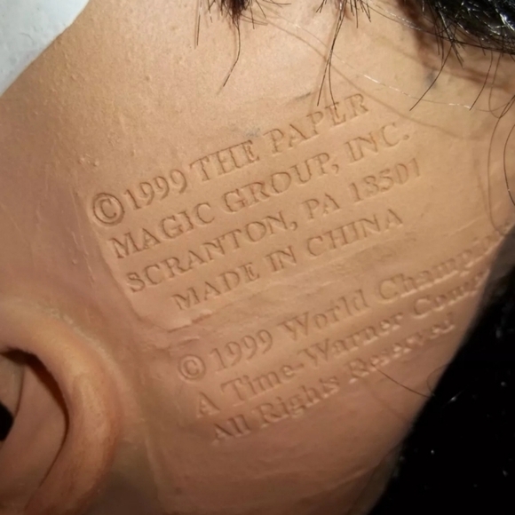 Vtg NEW UNWORN 1999 WCW WRESTLING STING WHITE FACE HALLOWEEN MASK - Picture 5 of 6